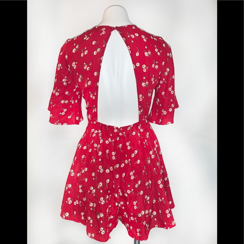 Cute Red floral print dress - Picture 2 of 3